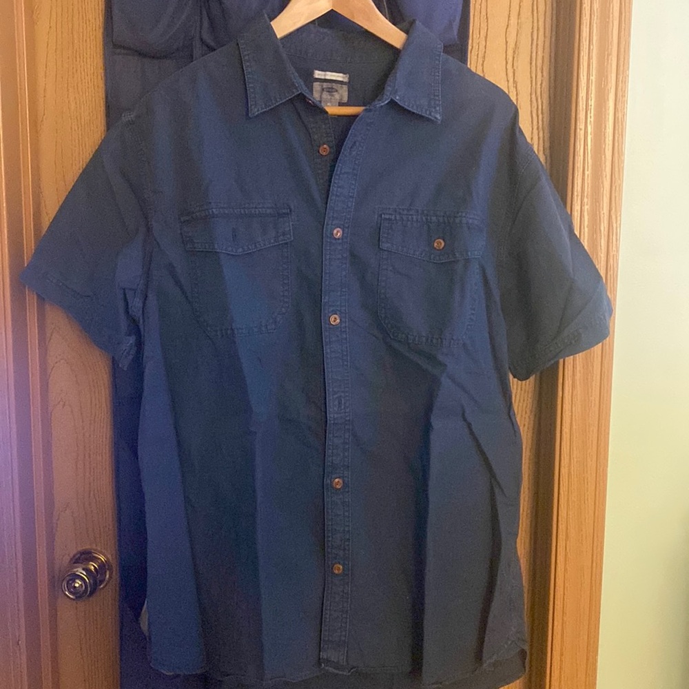 Mens double front pocket button down
